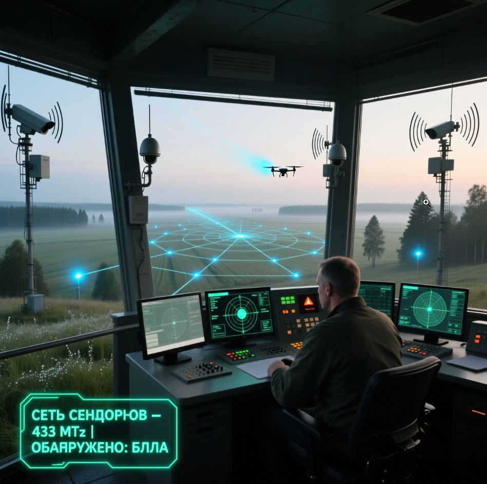 IoT-радар для БПЛА: сеть детекторов в лесу на 1 км² с LoRa и PIR