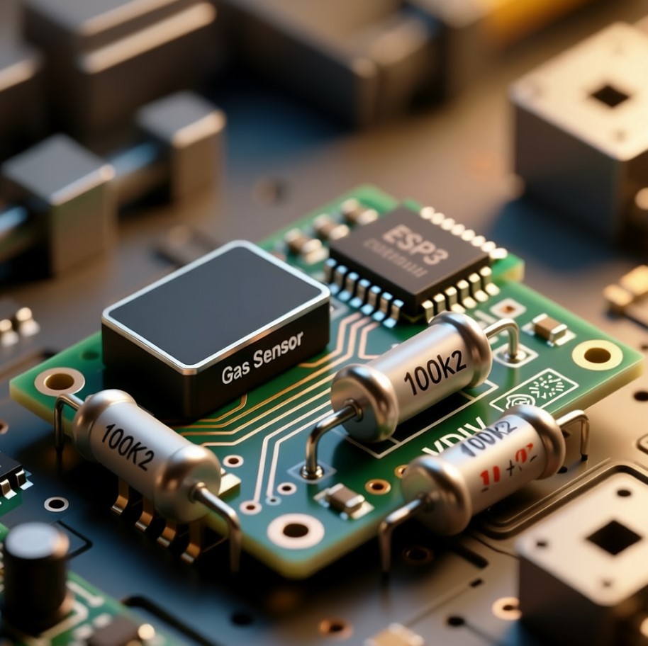 Делитель напряжения для газового сенсора MiCS-6814 и ESP32