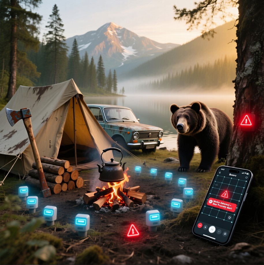 Суперэкономичная сигнализация для кемпинга  