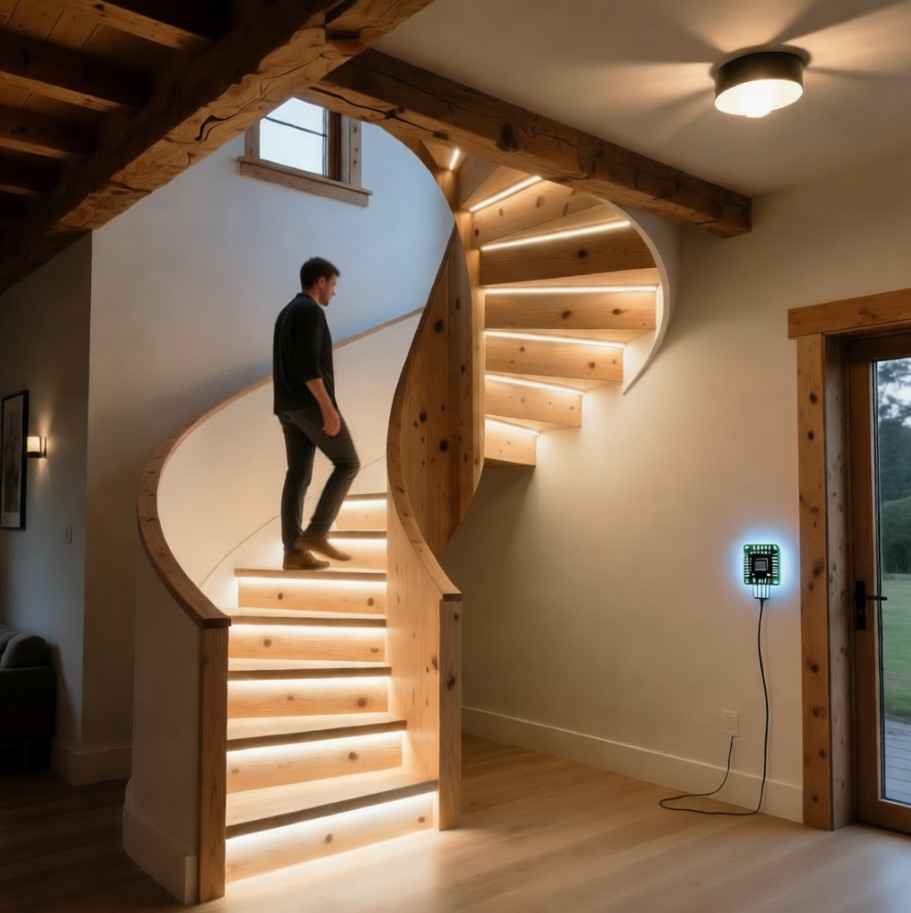 Подсветка лестницы своими руками: ёмкостные датчики на ESP32 