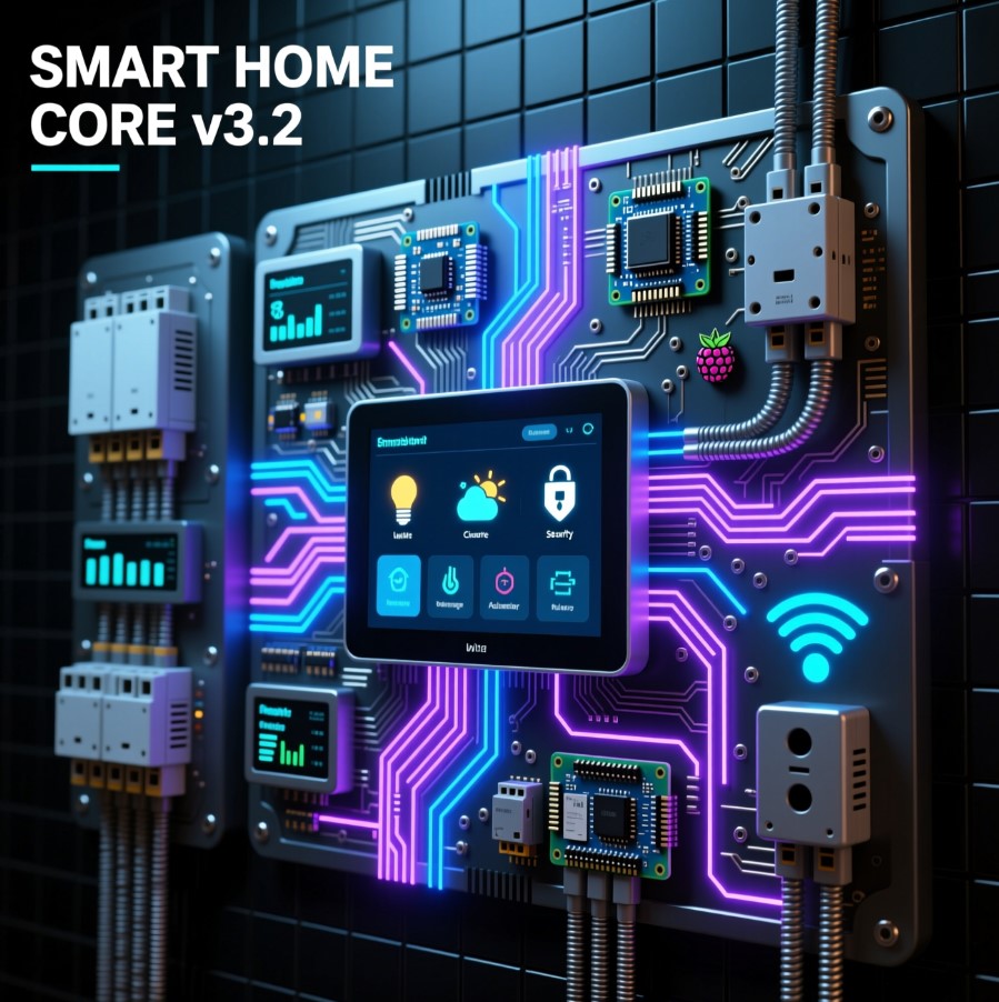 Электрический щиток с автоматами для умного дома