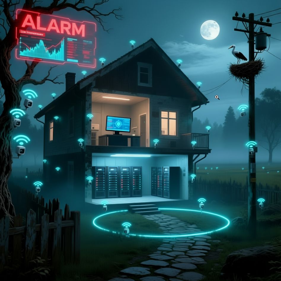 Распределённая охранная сеть из 100 PIR-датчиков по Zigbee