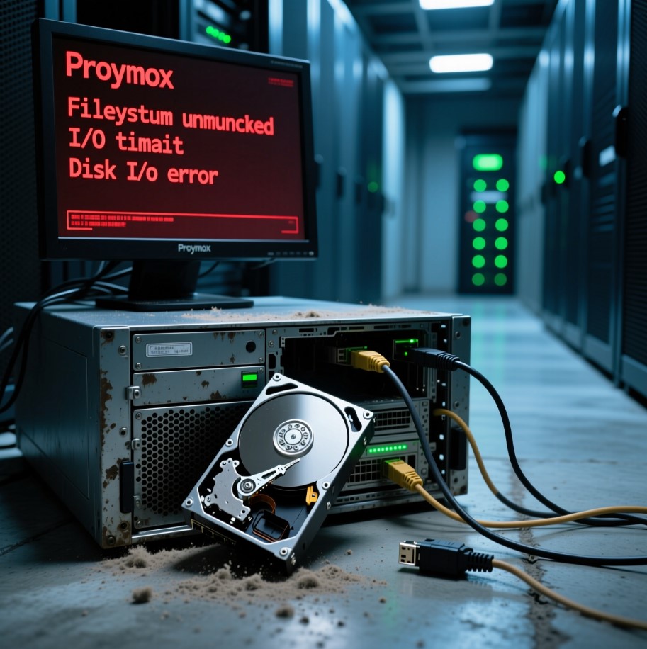 Proxmox сам отмонтировал data-диск? Причина не в железе, а в таймаутах 