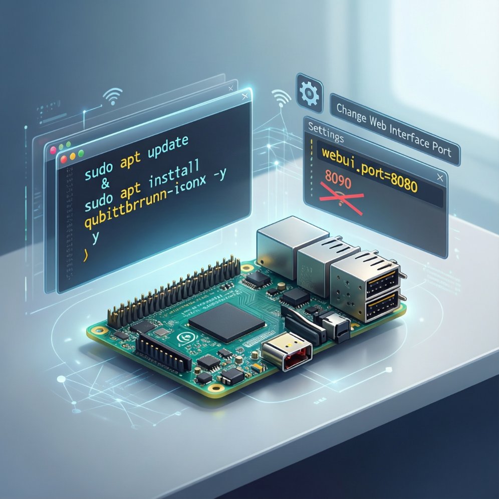 Установка qBittorrent-nox на Raspberry Pi и смена порта веб-интерфейса