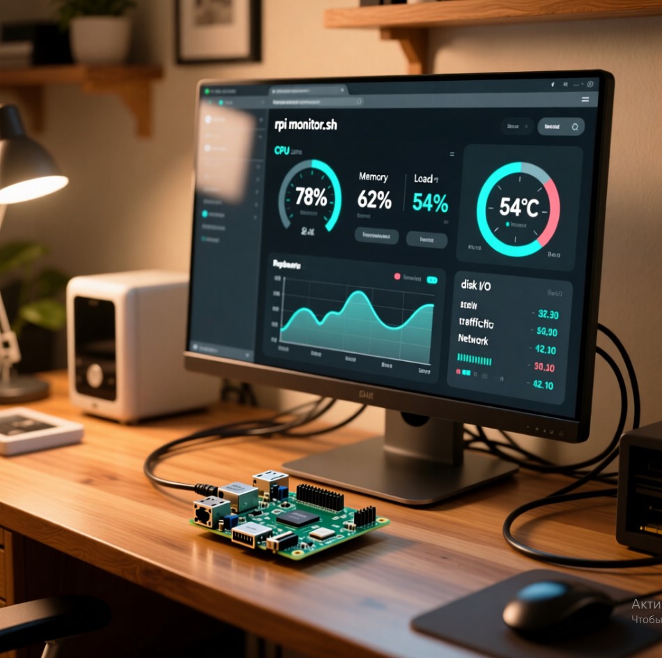 rpi_monitor.sh - сбор системных метрик Raspberry Pi 