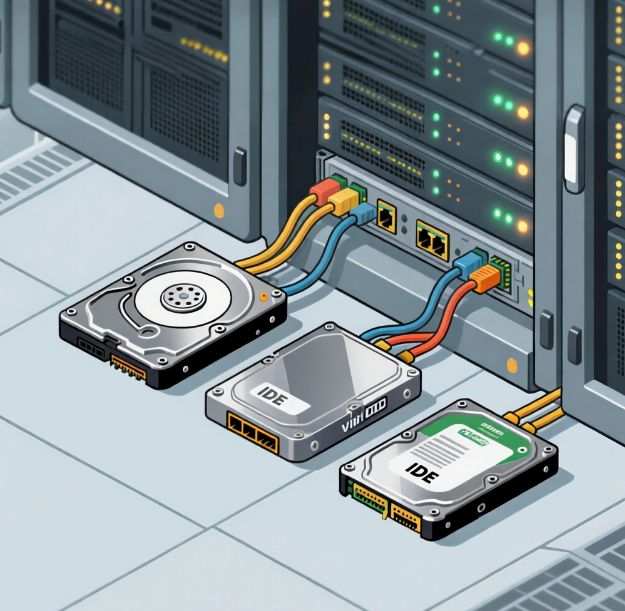 Что выбрать при подключении диска для виртуального сервера проксмокс SCSI, IDE, SATA, VirtIO 
