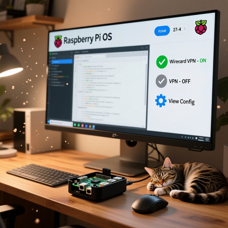WireGuard на Raspberry Pi с иконкой на рабочем столе — управление без консоли 